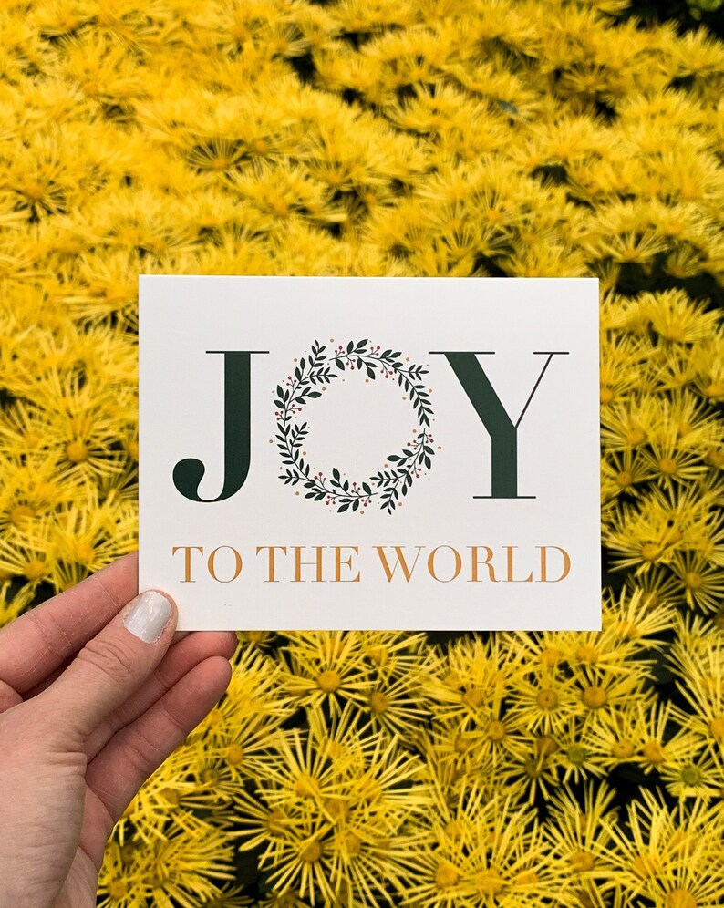 Joy to the World Christmas Cards 5.5 x 4.25 Folded Cards with White Envelopes Christmas Greeting Cards Gifts image 4