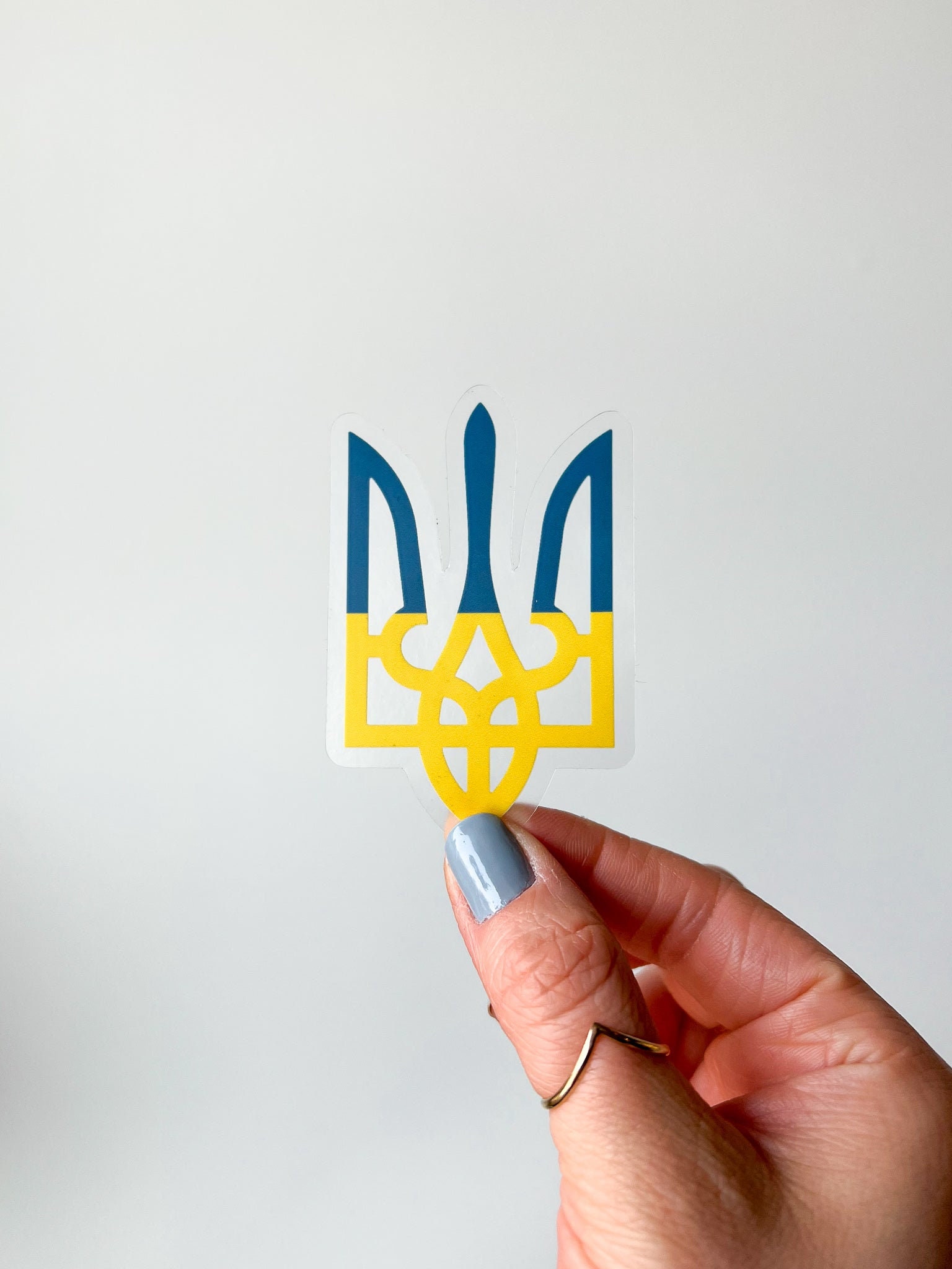Leniutor 2 adesivi Tryzub Trident ucraino, con scritta I Stand With Ukraine, adesivi riflettenti per auto, camion, paraurti, pareti, finestre (Nero