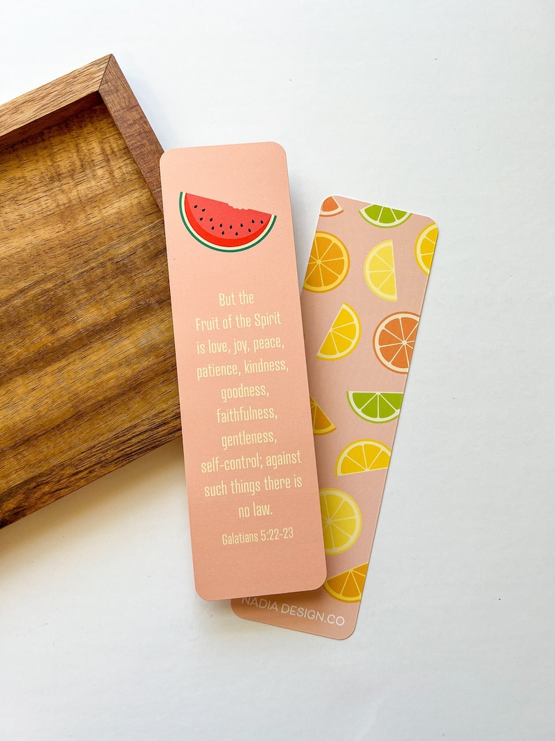 Bible Verse Bookmarks Set of 4 Various Designs Size 2in x 7in Bible Memorization Cards Bookmarks image 3