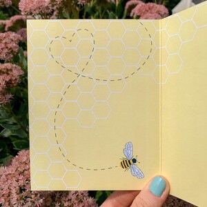 Oh Babee Greeting Card Illustration Bee Baby Shower Greeting Card Pun Card Blank Card A2 Any Occasion Greetings image 3