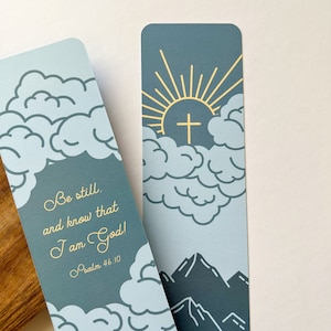 Bible Verse Bookmarks Set of 4 Various Designs Size 2in x 7in Bible Memorization Cards Bookmarks image 8