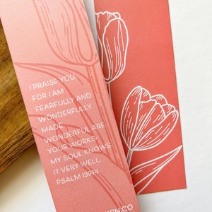 It is Well with my Soul Verse Bookmarks Psalm 139:14 Size 2x7 Verse Bible Memorization Cards Bookmark image 3