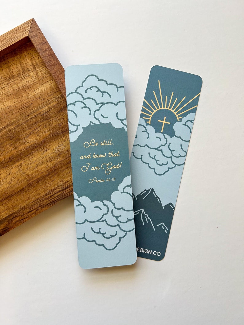 Bible Verse Bookmarks Set of 4 Various Designs Size 2in x 7in Bible Memorization Cards Bookmarks image 7