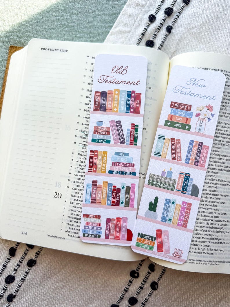 Books of the Bible Catholic Bookmark | Size 2"x7" Old & New Testament ...