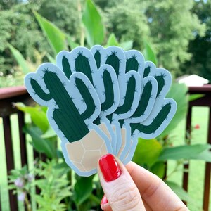 Adesivo di cactus / Decorazione di piante fustellate / Adesivo di forma unica a colori / Adesivo per bottiglia d'acqua per laptop
