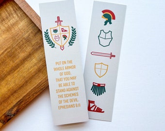 Armor of God Bookmark | Ephesians 6:11 | Size 2"x7" |  Verse Bible Memorization Cards Bookmark