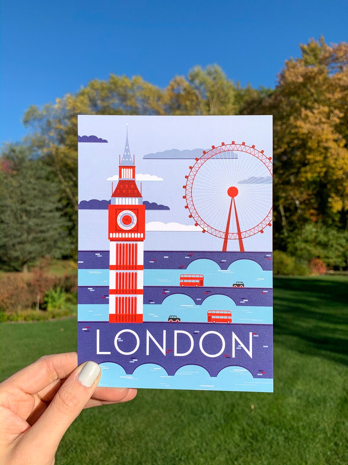London Travel Postcard Print London England Postcard Etsy