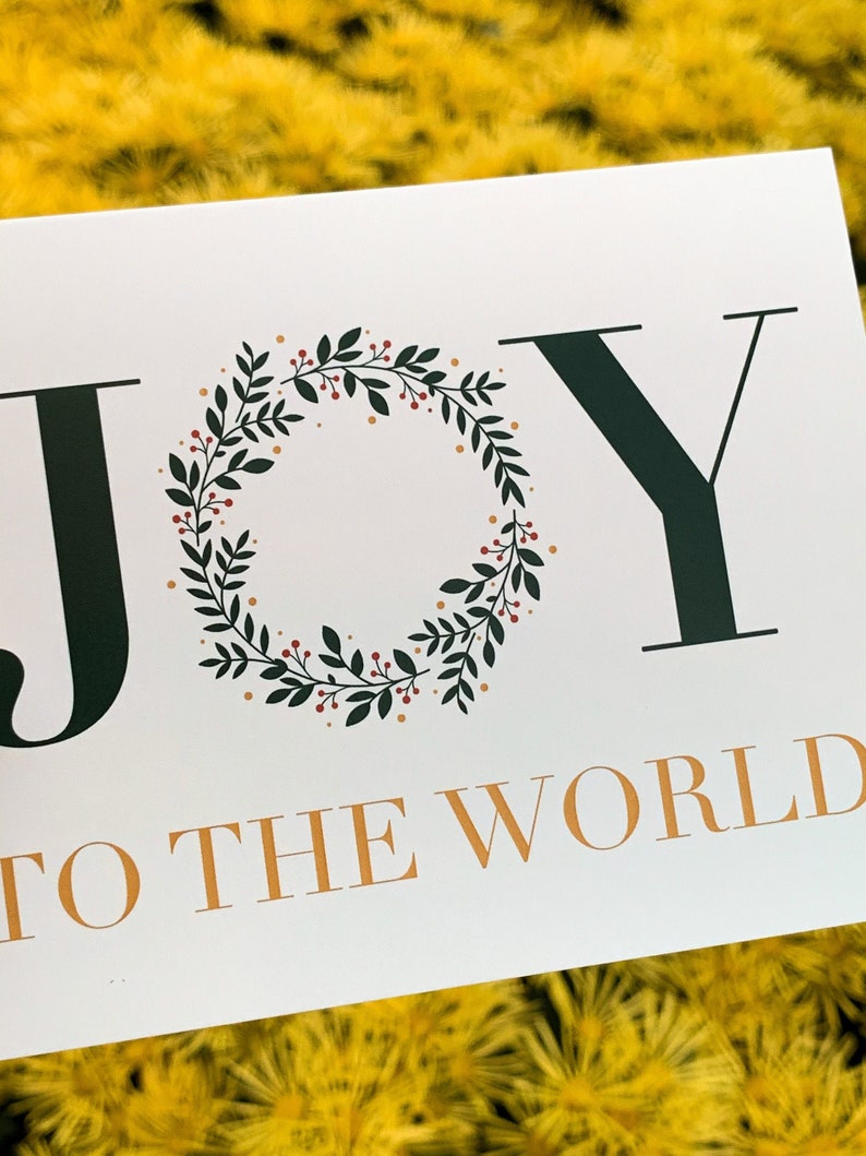 Joy to the World Christmas Cards 5.5 x 4.25 Folded Cards with White Envelopes Christmas Greeting Cards Gifts image 6