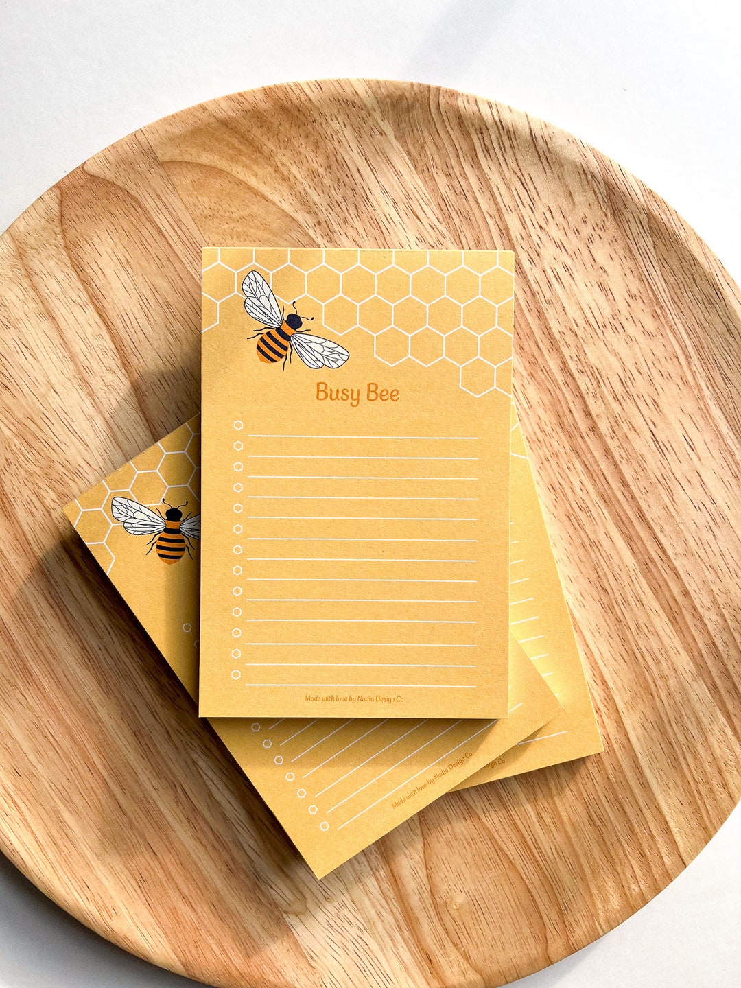 Busy Bee Notepad | Bee Honeycomb List Taking Notes Illustration Yellow ...