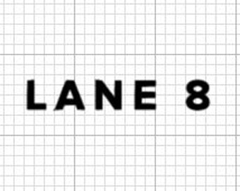 lane 8 original | car decal sticker