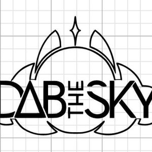 May include: Black graphic logo with the text "DAB THE SKY" in a stylized font. The design includes a cloud-like shape around the text and a star-like element above the word "THE".