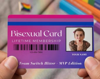 Personalized Bisexual Card - Aluminum Bi Gag Gift - LGBTQ Pride