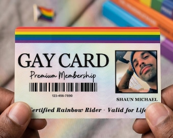 Custom LGBTQ Pride Photo Card – Personalized Gay Card, Prank Gift