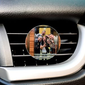 Photo Car Air Freshener with Custom Scent Vent Clip