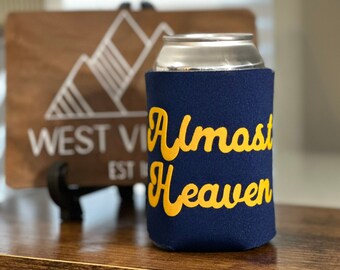 West Virginia Can Cooler - Beer Holder - WV State Map -  Party Favor - Neoprene Can Holder - West Virginia Gift - Almost Heaven