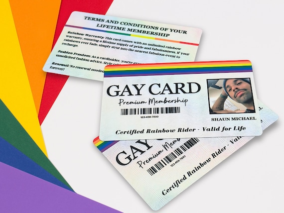 Custom LGBTQ Pride Card - Personalized Photo Gay Card - Funny Prank Gift for Lesbian, Gay, Bisexual, Trans, Queer - Premium Rainbow Rider