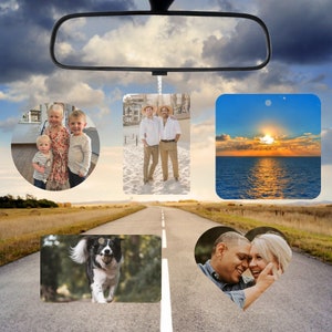 Custom Photo Air Freshener - Personalized Car Freshie - Car Accessories - Wedding Memento - Birthday Treat Gift - Father / Mother's Day Idea