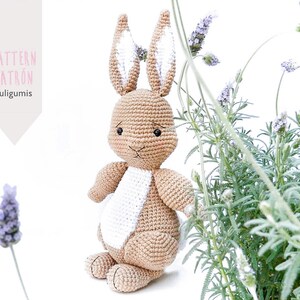 Crocheted bunny pattern bunny amigurumi pattern animal crochet pattern animal amigurumi pattern crochet toy plush crochet pattern