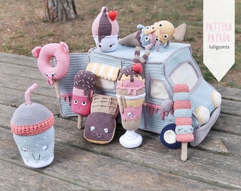 Ice Cream Truck Crochet Pattern: Amigurumi Food Toy (PDF Pattern)