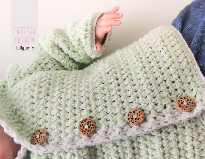 Bear ears baby crochet hoodie pattern, baby crochet hooded cardigan pattern, baby crochet jersey pattern, newborn cardigan crochet pattern image 9