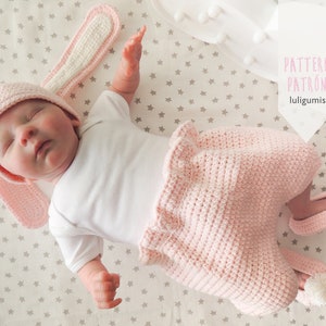 Crochet Bunny Newborn Prop Pattern: Baby Outfit (PDF Pattern)