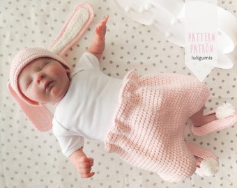Crochet Bunny Newborn Prop Pattern: Baby Outfit (PDF Pattern)