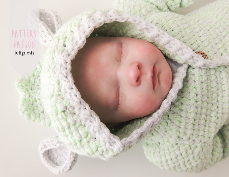 Bear ears baby crochet hoodie pattern, baby crochet hooded cardigan pattern, baby crochet jersey pattern, newborn cardigan crochet pattern image 5