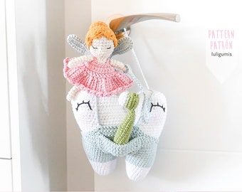 Tooth fairy crochet pattern tooth fairy amigurumi pattern tooth fairy pillow pattern tooth fairy bag