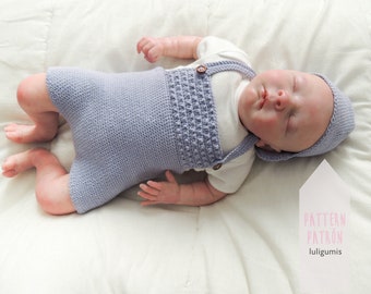 Newborn Romper Crochet Pattern: Baby Overalls Outfit (PDF Pattern)