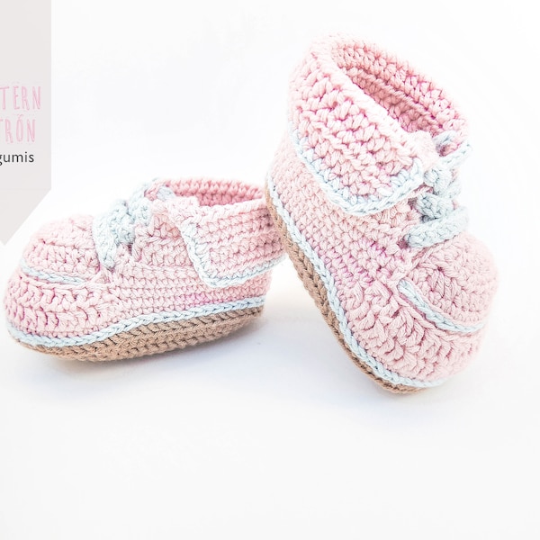 Newborn booties crochet pattern newborn shoes crochet pattern newborn sneaker crochet pattern