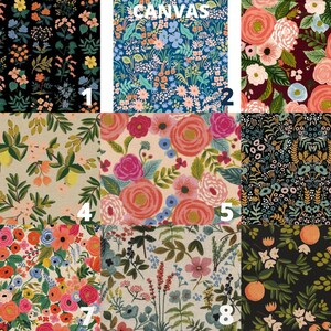 Rifle Paper Canvas Print Wall Hanging, Canvas Wall Hanging, Wall Art, Floral Wall Art, Living Room Decor, Rifle Paper Co Fabric Art image 2
