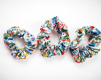 Rifle Paper Co Hair Scrunchie, Cute Hair Accessories, Rifle Paper Scrunchie, Bulk Order Scrunchie, Scrunchies with Ties, Bachelorette gifts