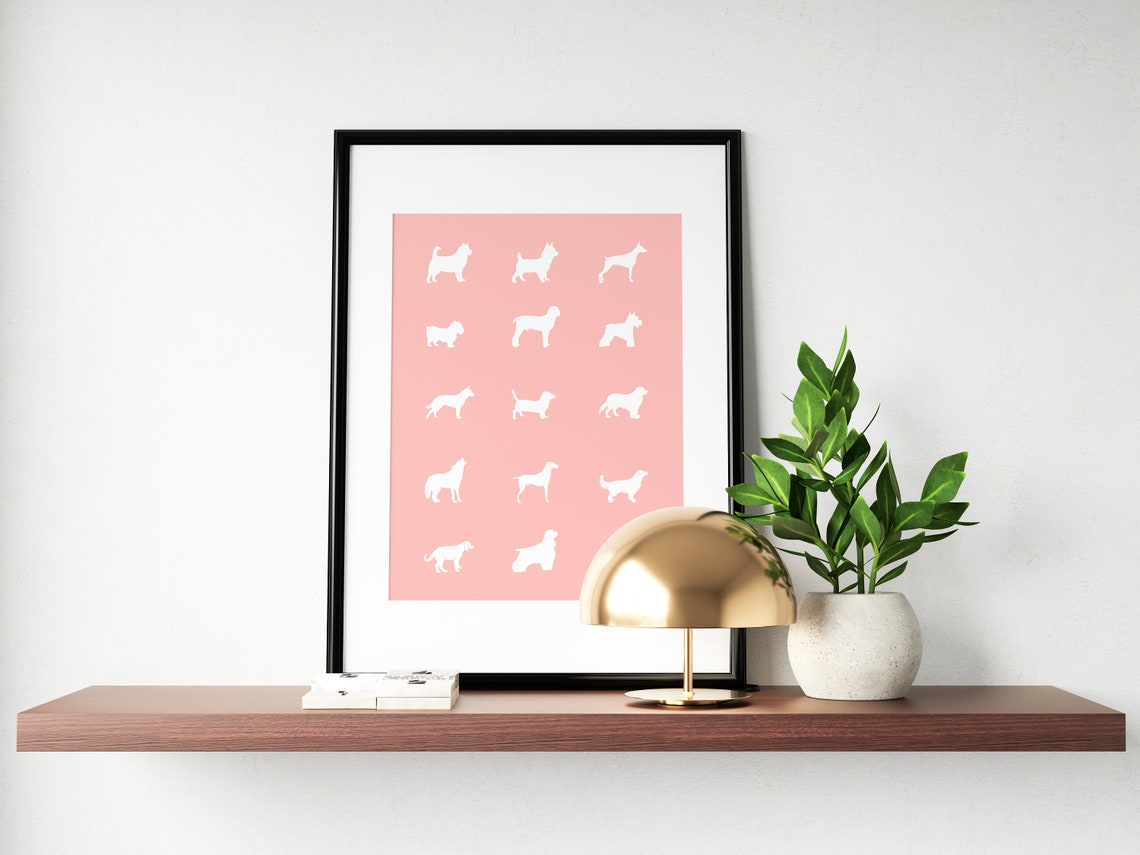 I LOVE DOGS poster Printable Wall Art dog lover prints | Etsy