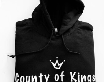 County of Kings Hoodie, Schwarz-Weiß Brooklyn Hoodie