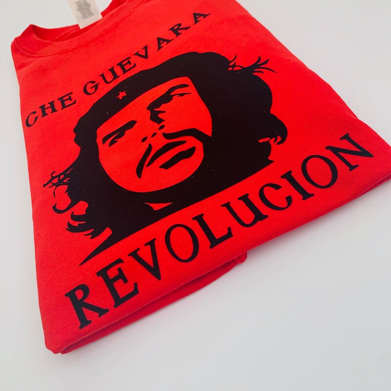 T-shirt Homme Che Guevara - Silhouette Imprimée, 100% Coton Poids Lourd, Coupe Regular, Neuf