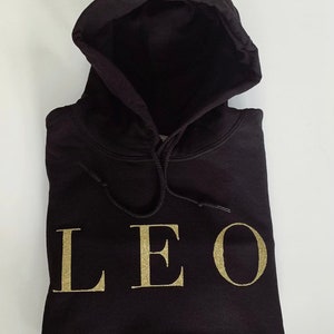 Black and gold leo hoodie