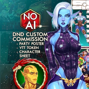 DND COMMISSION, DND character portrait art, Dnd party custom commission, group portrait, character design, fantasy illustration