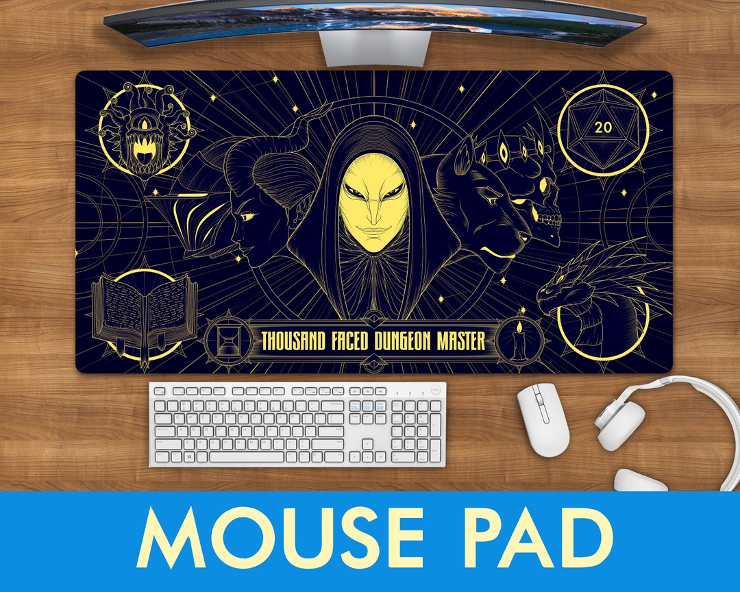 DUNGEON MASTER MOUSEPAD, Dark Dnd Mouse Pad , Dnd Twitch, Dnd Gaming