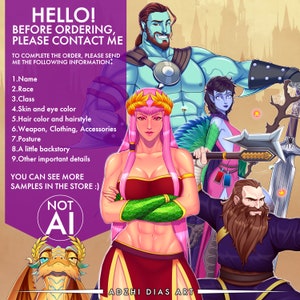 Custom DND Character commission art