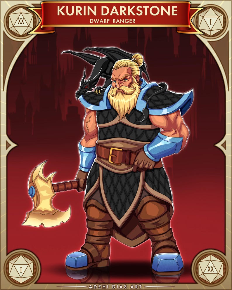 DND COMMISSION, Custom D&D art, DnD party group portrait, fantasy character illustration