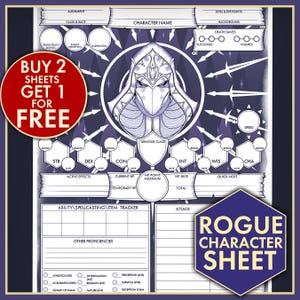 Schurke Klasse Charakter DND 5E Sheets