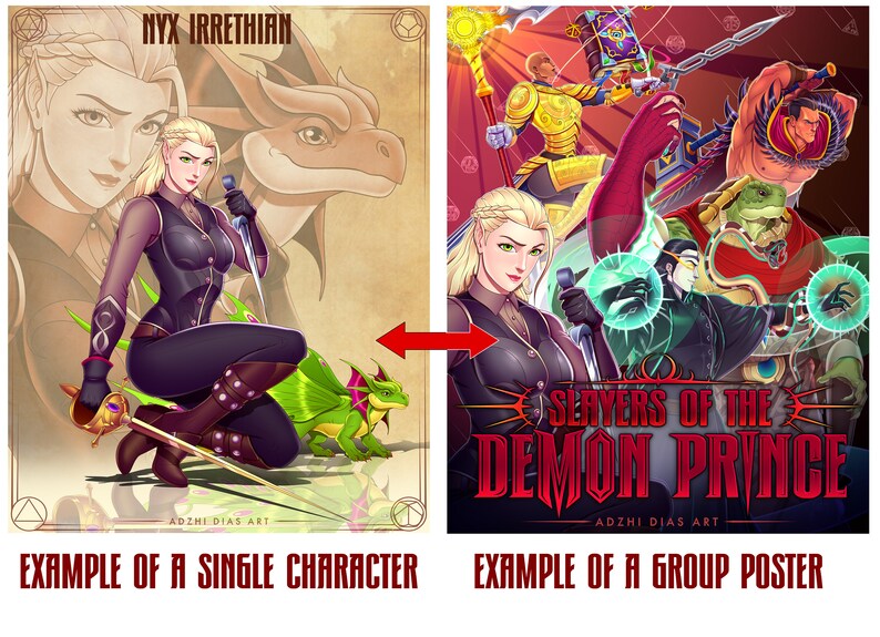Custom DND Character commission art