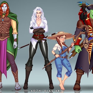 DND PARTY GROUP COMMISSION ART