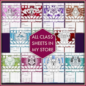 D&amp;D 5E Character Sheets - DND Sheet - PDF for Dungeons and Dragons 5th ...