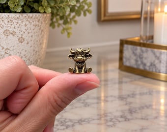 Miniature Brassy Highland Cow