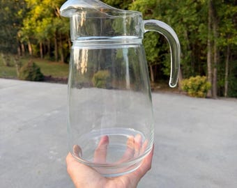Vintage Arcoroc Made in France Pitcher with Handle and Spout