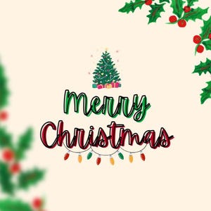 Merry Christmas Post Template | Editable Holiday Greetings for Social Media & Print
