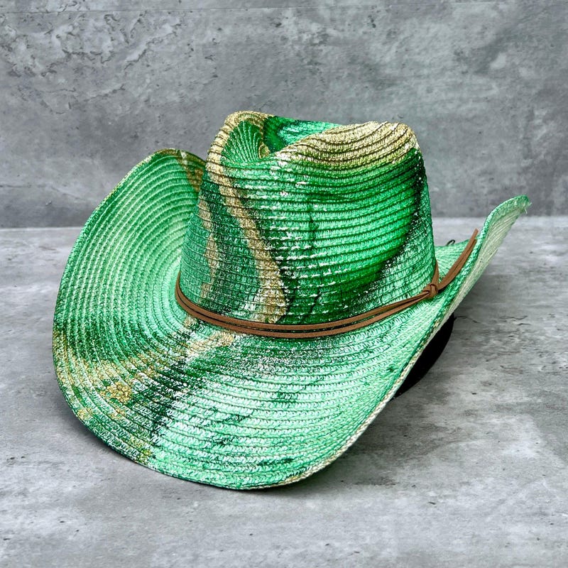 Turner Straw Hat with Green Visor