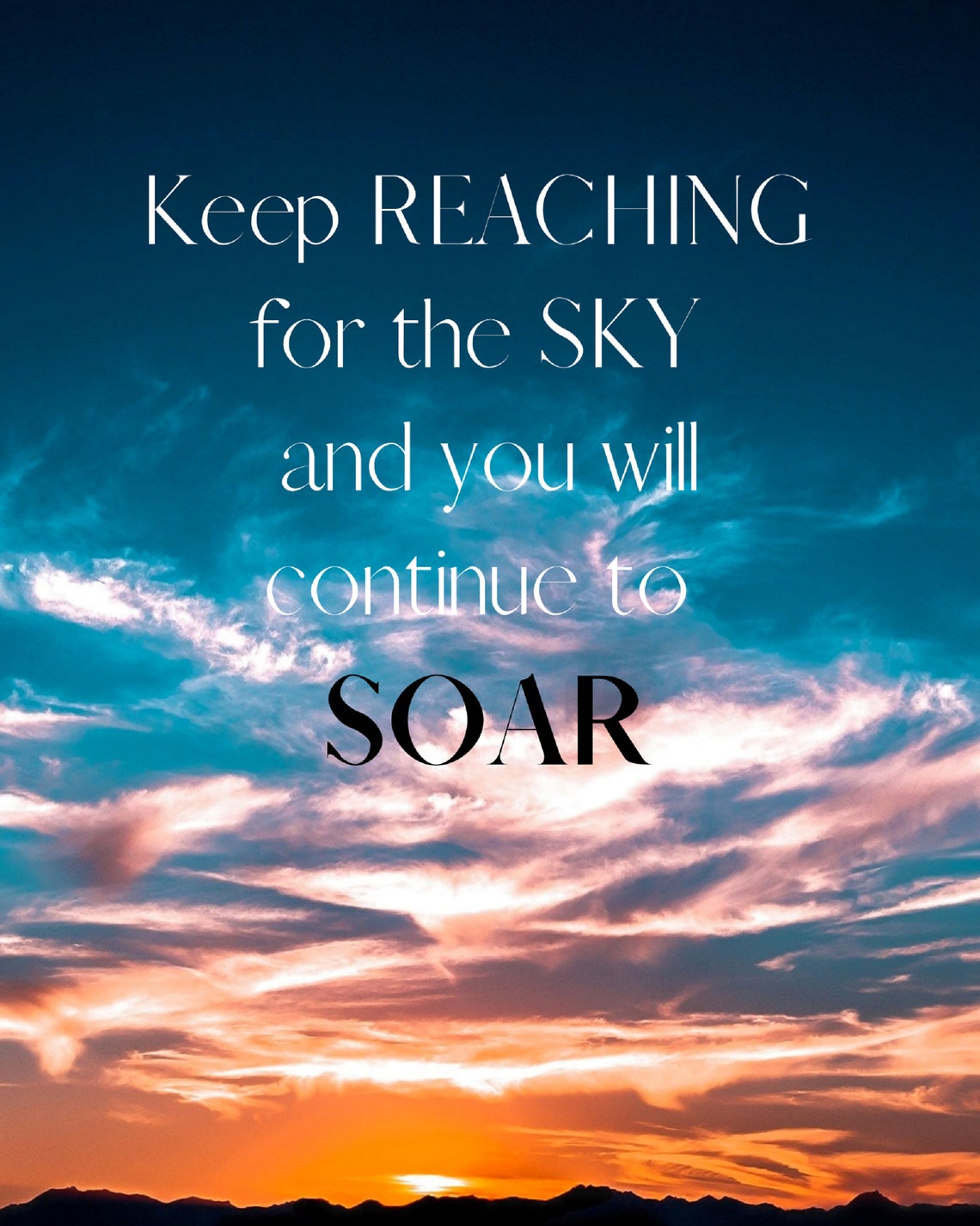 Reach for the Sky and Soar Print Download. Colorful Cloud and - Etsy