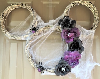 Minnie Mouse Wreath| Halloween Wreath| Disney Wreath| Mickey Mouse Wreath| Disney Halloween Wreath